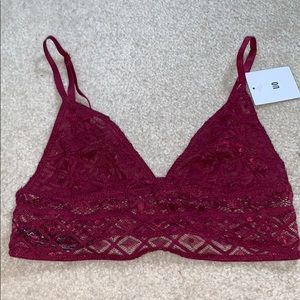 Maroon Sheer UO Bra